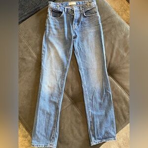 Free People We The Free Slade Slim Selvedge Jeans Size 26 Button Fly Denim